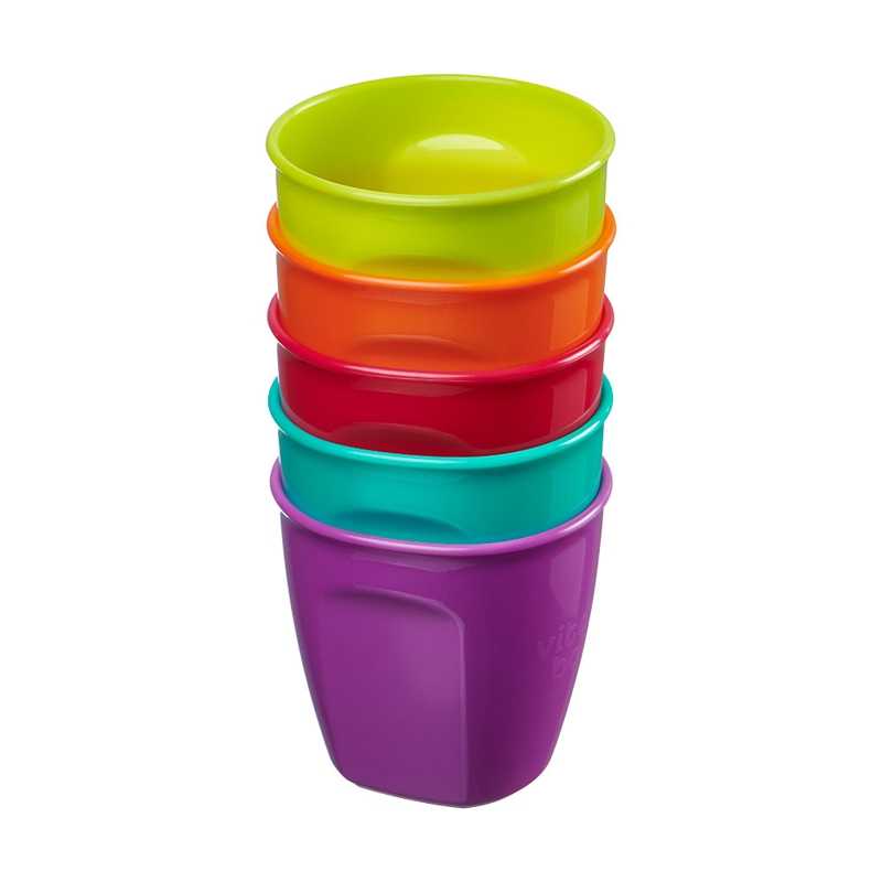 Lot de 5 tasses bébé simples dès 6 mois Lot de 5 tasses bébé simples dès 6 mois