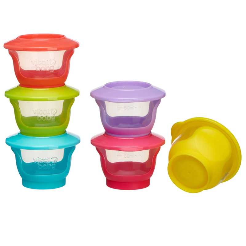 Lot De 6 Pots De Conservation 60ml Vital Baby Lot De 6 Pots De Conservation 60ml Vital Baby