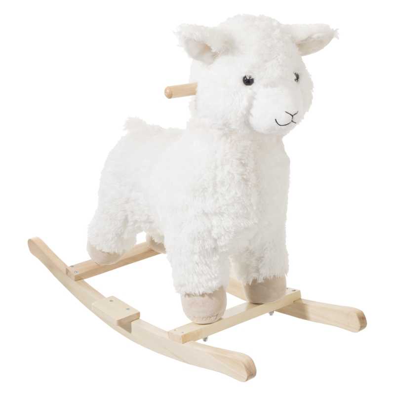 Lama à bascule en bois Blanc BeToys Lama à bascule en bois Blanc BeToys
