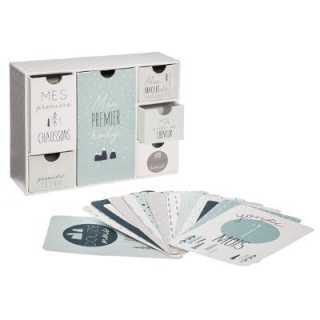 Coffret de Naissance Bleu avec cartes - Atmosphera For Kids