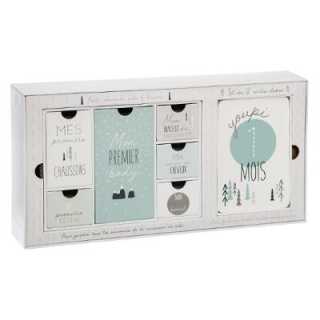 Coffret de Naissance Bleu avec cartes - Atmosphera For Kids
