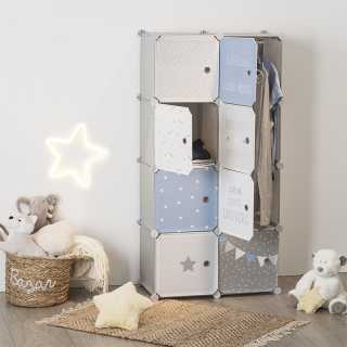 Rangement avec Penderie Bleu - Atmosphera For Kids