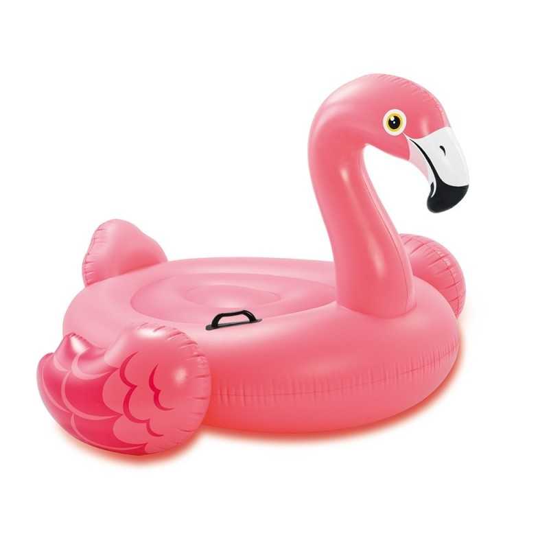 Matelas gonflable en forme de Flamant Rose a chevaucher Matelas gonflable en forme de Flamant Rose a chevaucher