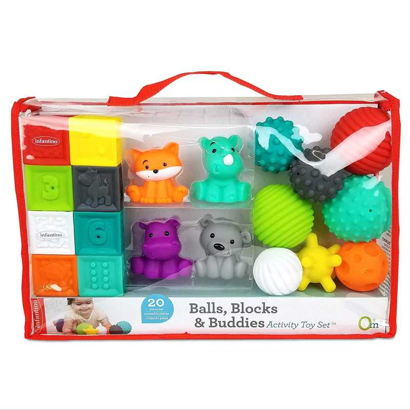 Set de jouets d'activité sensoriels 20 pièces Infantino Set de jouets d'activité sensoriels 20 pièces Infantino