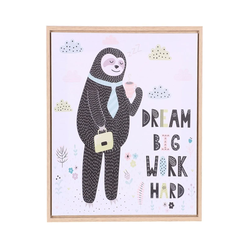 Toile de chambre pour enfant Dream Big Work Hard Judy Wild