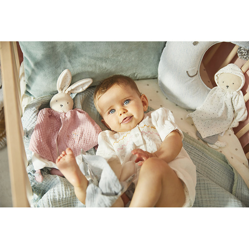 Lapin Doudou en coton bio rose Kaloo Lapin Doudou en coton bio rose Kaloo