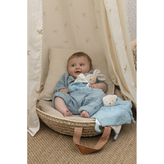 Lapin Doudou en coton bio Bleu - Kaloo