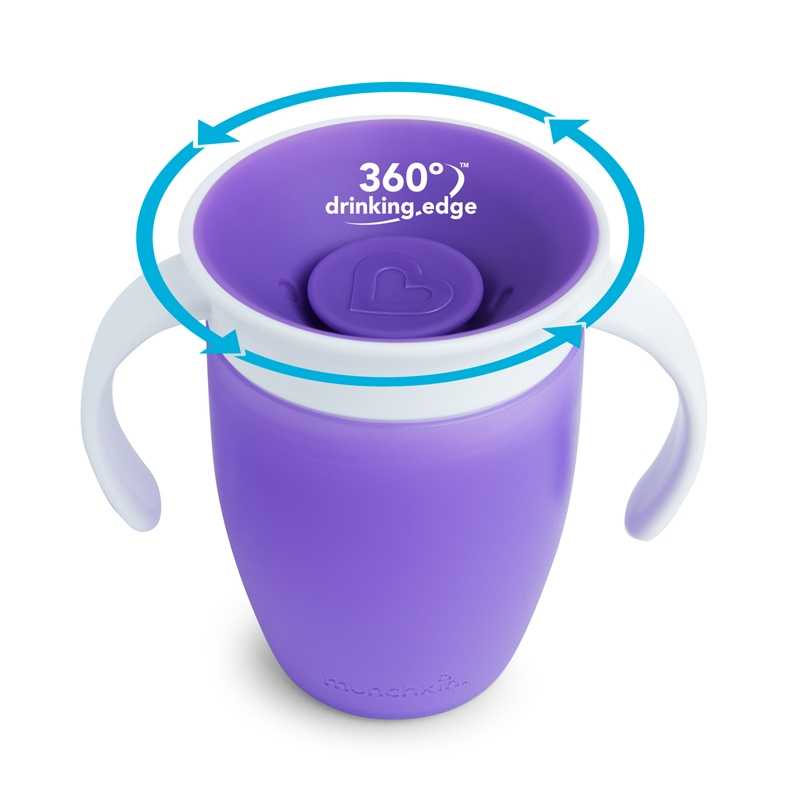 Tasse D Apprentissage 360 Sans Bec Miracle 7 Ml Violette Munchkin Tasse D Apprentissage 360 Sans Bec Miracle 7 Ml Violette Munchkin