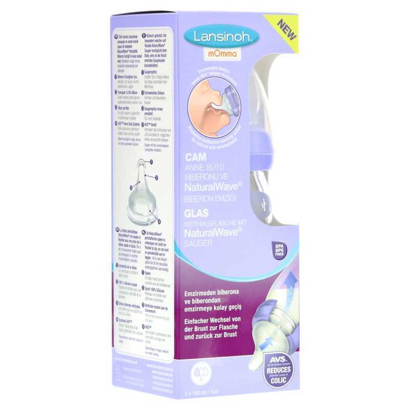 Biberon en verre 160 ml Lansinoh Biberon en verre 160 ml Lansinoh