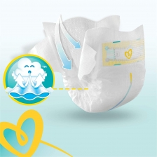 Pampers - Premium protection Couches Taille 1 (2-5 kg) - Pack 1 mois (144 couches)