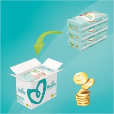 Pampers - Premium protection Couches Taille 4 (9-14 kg) - Pack 1 mois (x168 couches)