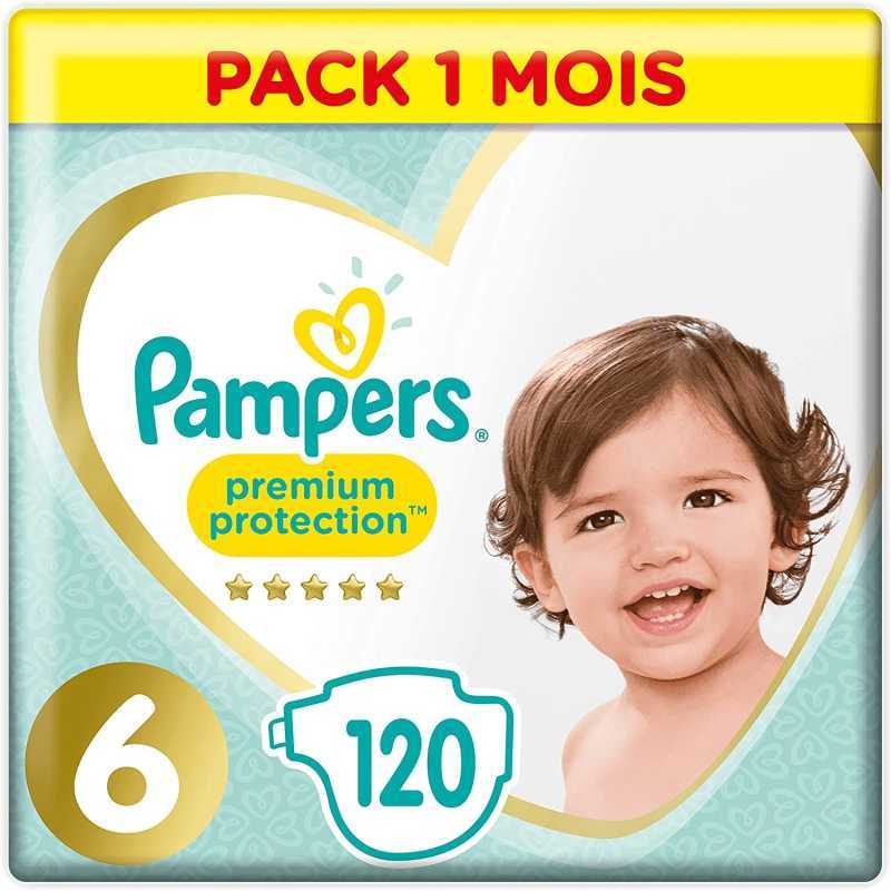 Pampers - Premium protection Couches Taille 6 (13kg+) - Pack 1 mois (x120 couches) Pampers - Premium protection Couches Taille 6 (13kg+) - Pack 1 mois (x120 couches)