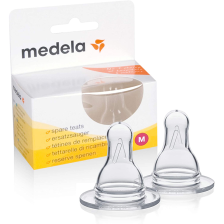 Lot de 2 tétines silicone debit moyen M - Medela