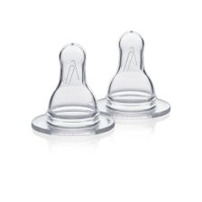 Lot de 2 tétines silicone debit lent S - Medela