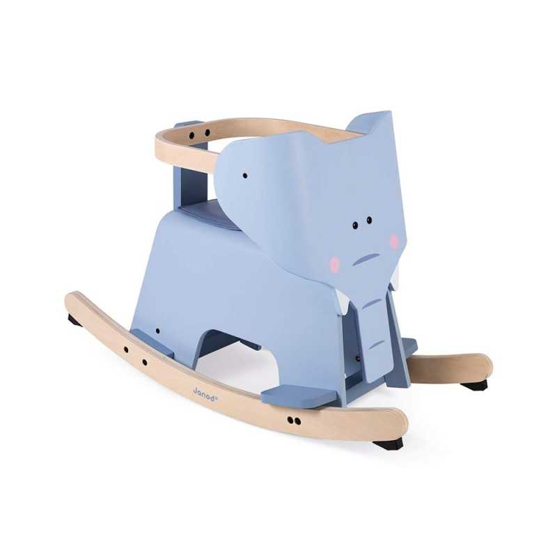 elephant a bascule en bois