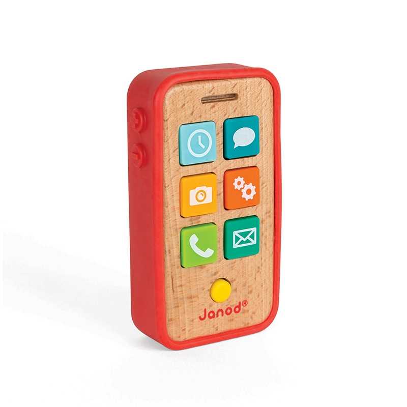 Téléphone sonore en bois et silicone Janod Téléphone sonore en bois et silicone Janod