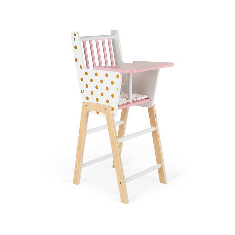 Chaise Haute en bois pour Poupées Candy Chic Janod Chaise Haute en bois pour Poupées Candy Chic Janod