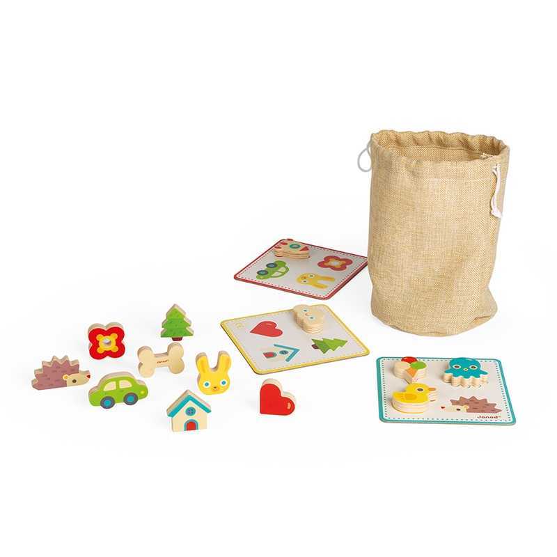 Jeu de Reconnaissance Tactile en bois Janod Jeu de Reconnaissance Tactile en bois Janod