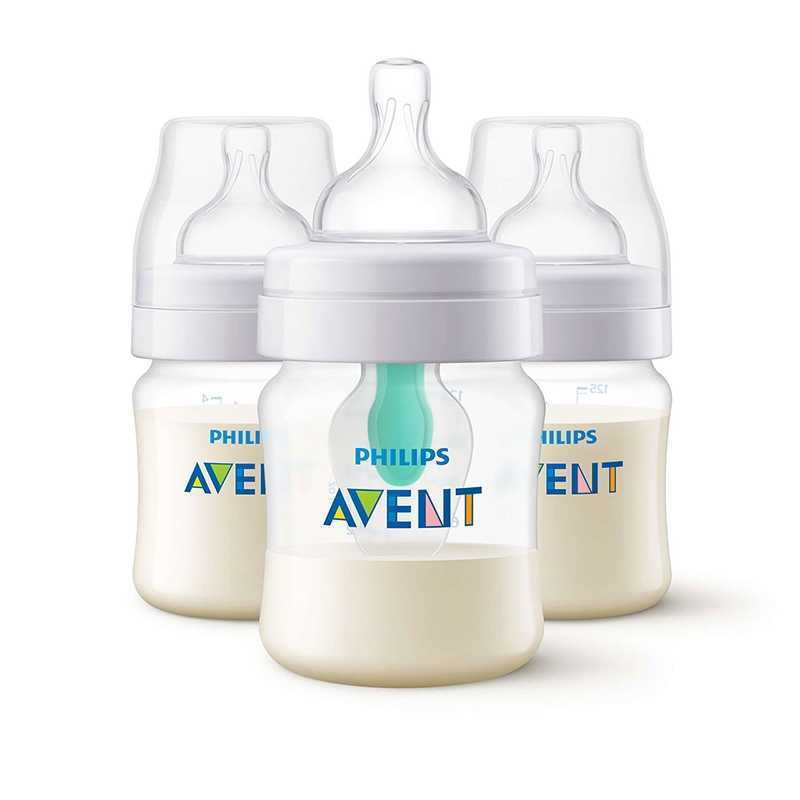 Set de 3 biberons anti colic 125 ml Philips Avent Set de 3 biberons anti colic 125 ml Philips Avent