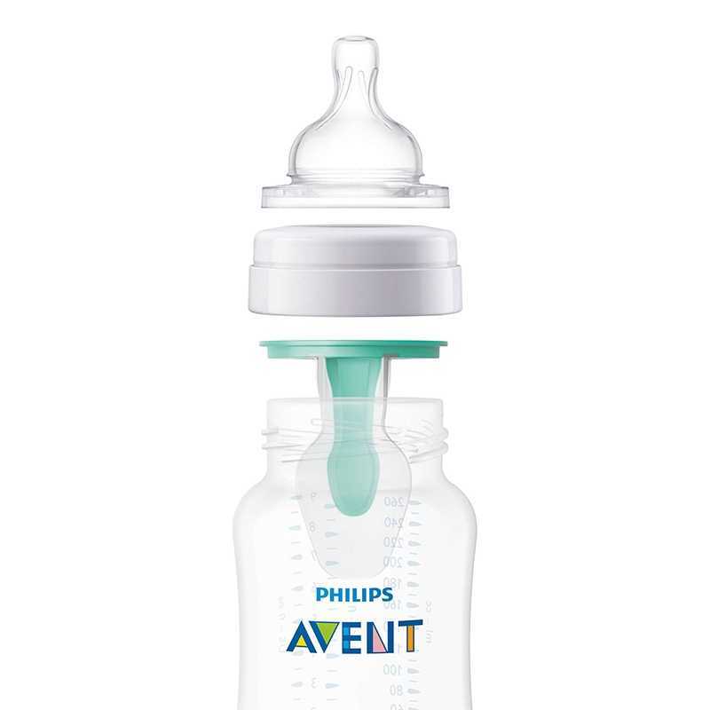 Philips Avent Tétine pour biberon anti-coliques Classic+ SCF636/27, 6 m+  2x2 pièces