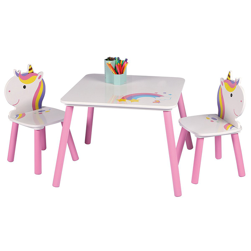 Ensemble table avec 2 chaises SWEET LICORNE