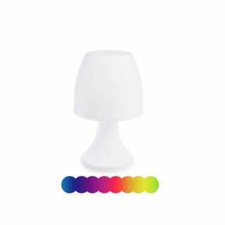 Lampe champignon led coloris blanc - variation de couleur