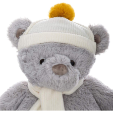 Peluche ours hiver H45 Gris - Atmosphera For Kids