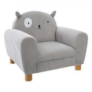 Fauteuil Pour Enfant avec Oreilles de Chat Gris - Atmosphera For Kids