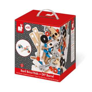 Baril Bricolage Brico Kids 50 Pièces en bois - Janod