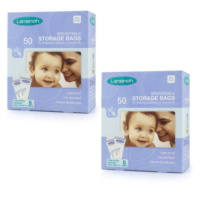 Lot de 100 sachets de conservation de lait maternel Lansinoh Lot de 100 sachets de conservation de lait maternel Lansinoh