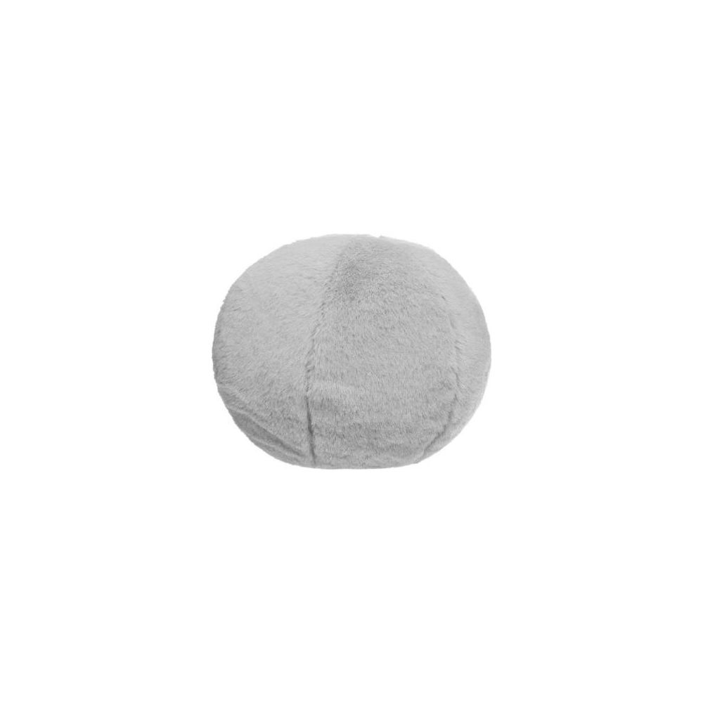 Coussin décoratif balle fourrure Gris Coussin décoratif balle fourrure Gris
