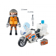 Moto d'urgence avec voyant LED Playmobil City