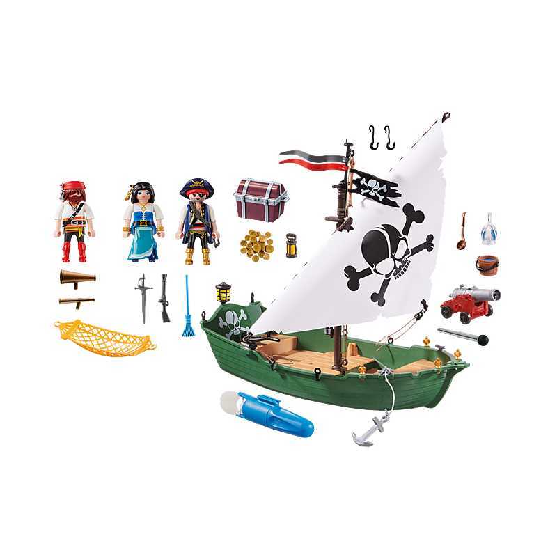 Navire Pirate avec moteur sous-marin Playmobil