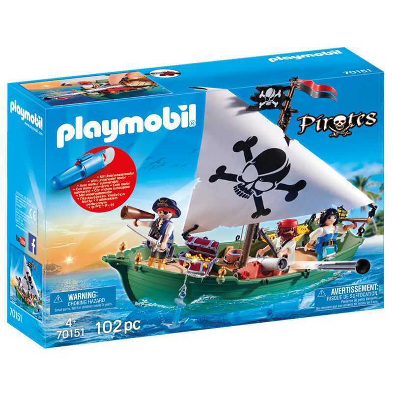 Navire Pirate avec moteur sous-marin Playmobil