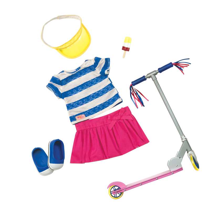 Tenue Deluxe Ensemble avec trottinette Our Generation Tenue Deluxe Ensemble avec trottinette Our Generation