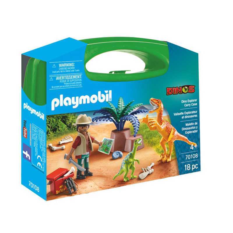 Exploration & Dinosaure Boîtier de transport Playmobil Exploration & Dinosaure Boîtier de transport Playmobil