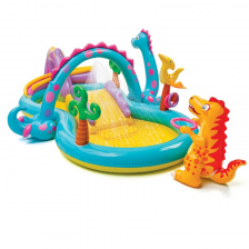 Aire de jeu aquatique gonflable Dinoland 333 x 229 x 112 - Intex