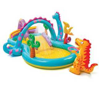 Aire de jeu aquatique gonflable Dinoland 333 x 229 x 112 - Intex