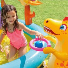 Aire de jeu aquatique gonflable Dinoland 333 x 229 x 112 - Intex