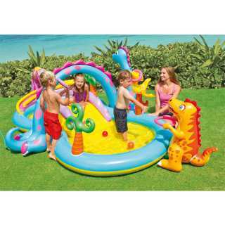 Aire de jeu aquatique gonflable Dinoland 333 x 229 x 112 - Intex