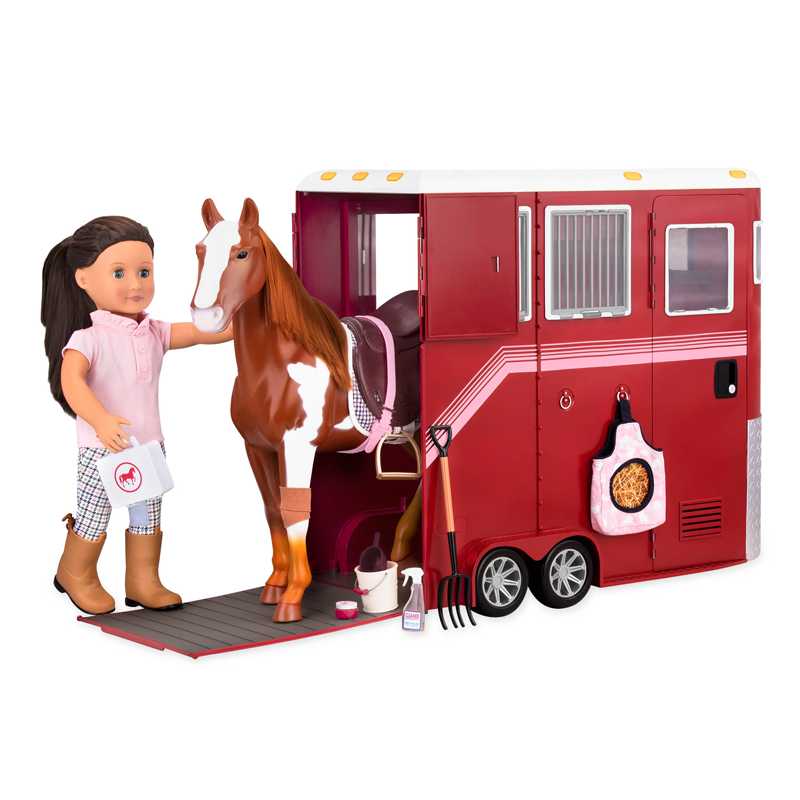 Van pour chevaux et poupée Our Generation