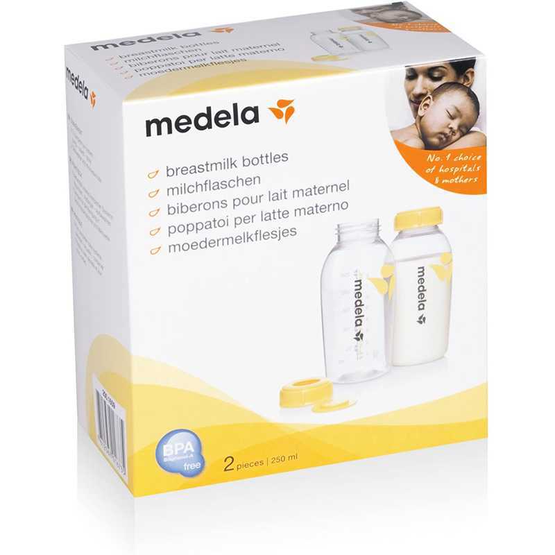Lot de 2 biberons pour lait maternel 250ml Medela Lot de 2 biberons pour lait maternel 250ml Medela