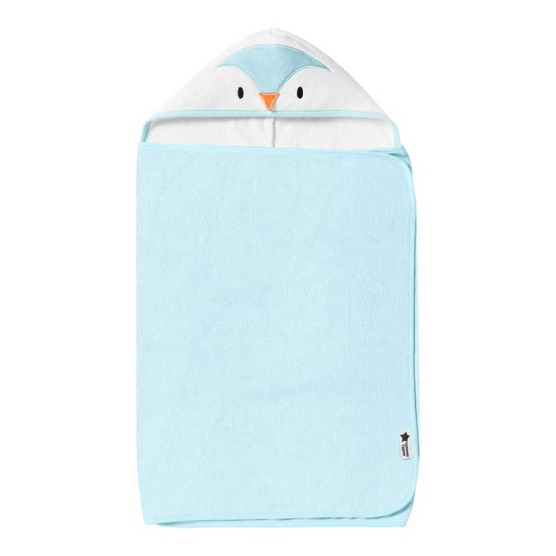 Serviette à Capuche Percy le Pingouin Bleu Tommee Tippee Serviette à Capuche Percy le Pingouin Bleu Tommee Tippee