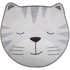 Tapis doux chat Gris D90 - Atmosphera For Kids Tapis doux chat Gris D90 - Atmosphera For Kids