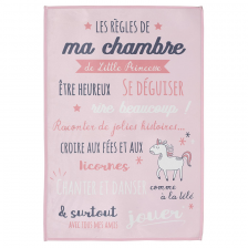 Tapis règles de la chambre Rose 60x90 - Home Deco Kids