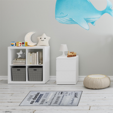 Tapis règles de la chambre Gris 60x90 - Home Deco Kids