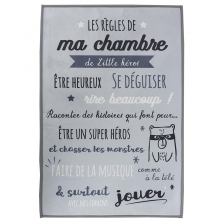 Tapis règles de la chambre Gris 60x90 - Home Deco Kids Tapis règles de la chambre Gris 60x90 - Home Deco Kids