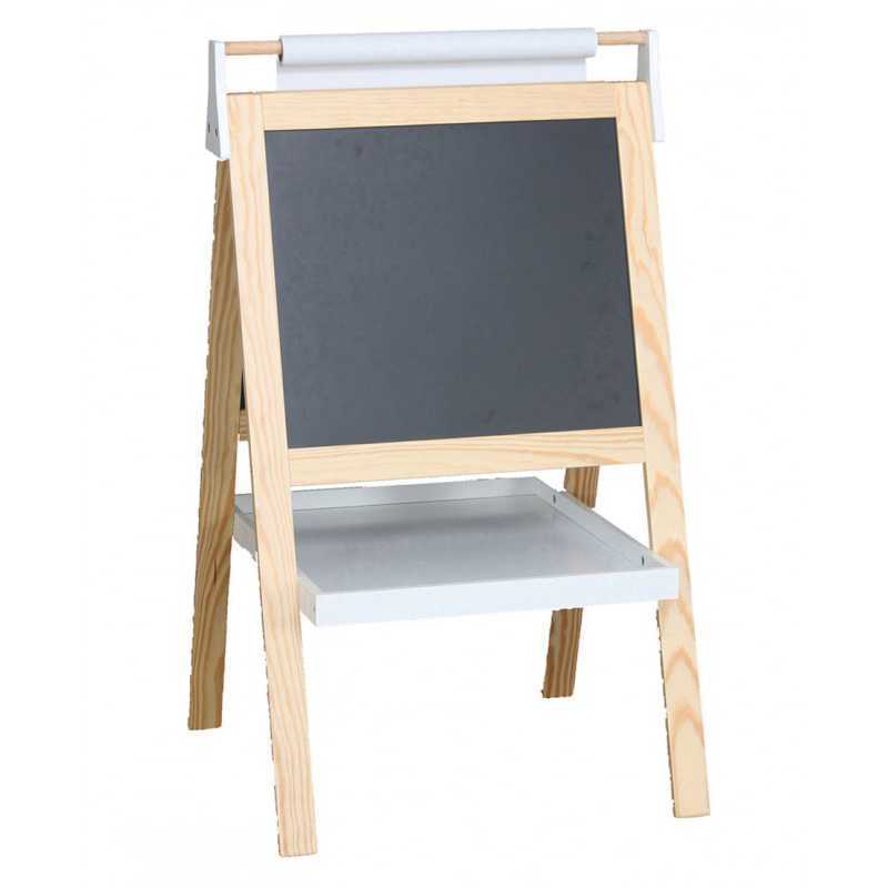 Home - Chevalet 2 en 1 pour enfants avec tableau noir et tableau blanc