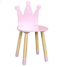 Chaise enfant couronne Rose - Home Deco Kids