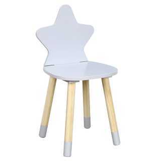 Chaise enfant étoile Gris - Home Deco Kids